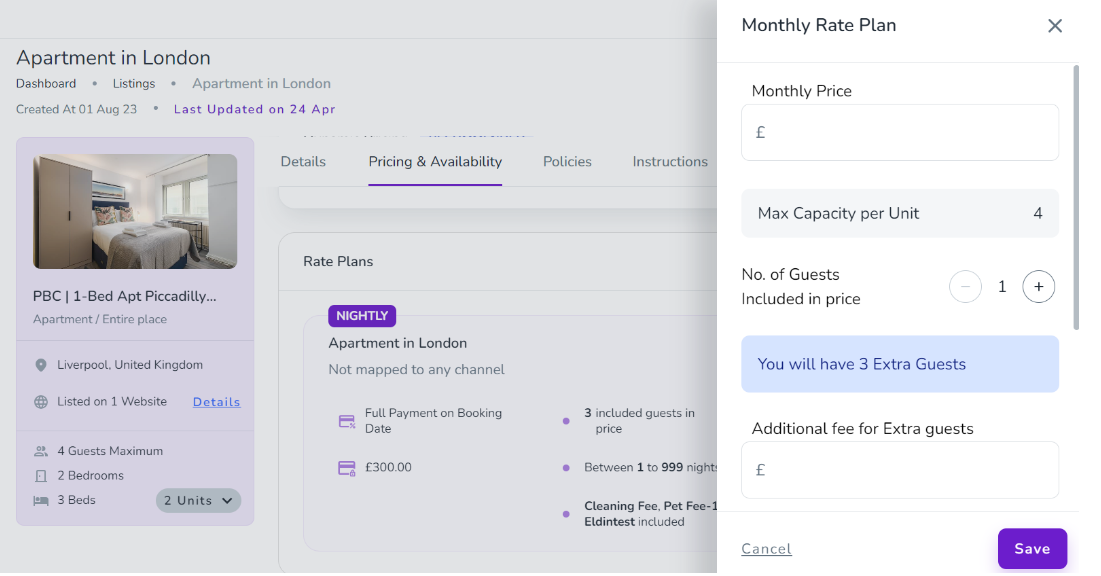 Monthly Rates