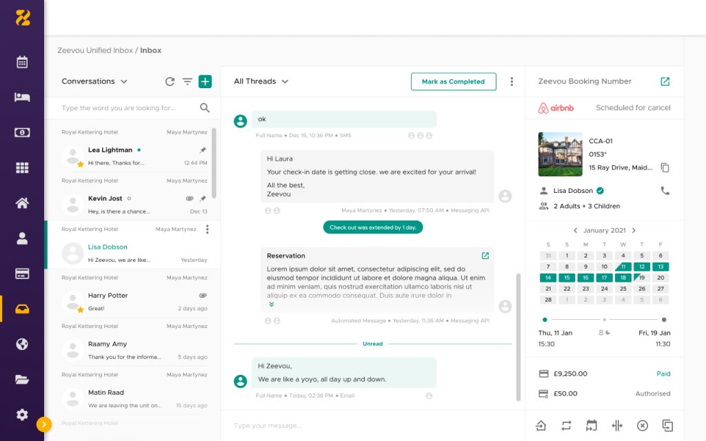 Zeevou unified inbox conversations-Zeevou
