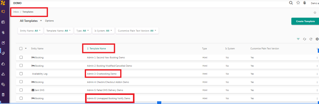 Overbooking/Unmapped Booking Inbox template