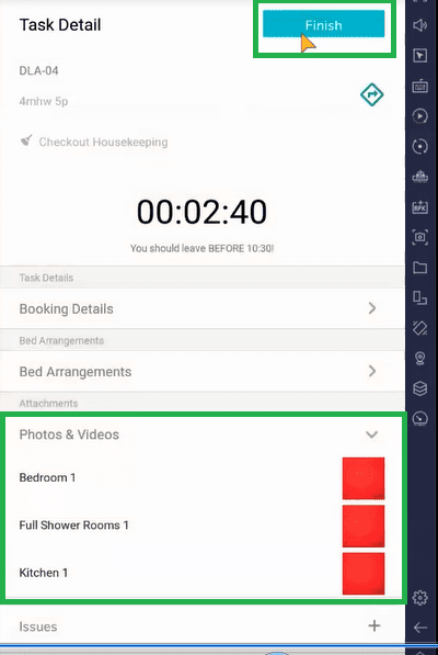 Upload photos on Zeevou app , click finish blue button