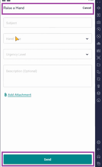 If you have any problems, you can click on Raise a Hand on Zeevou App