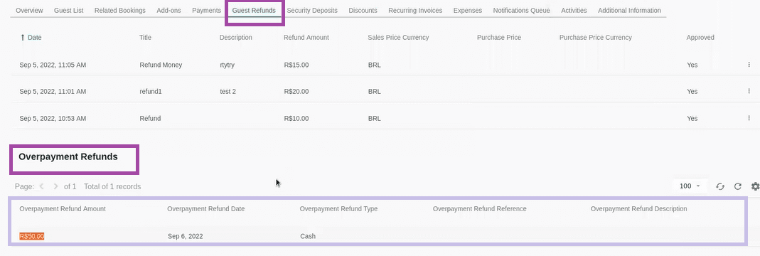 Overpayment Refunds and Payments.