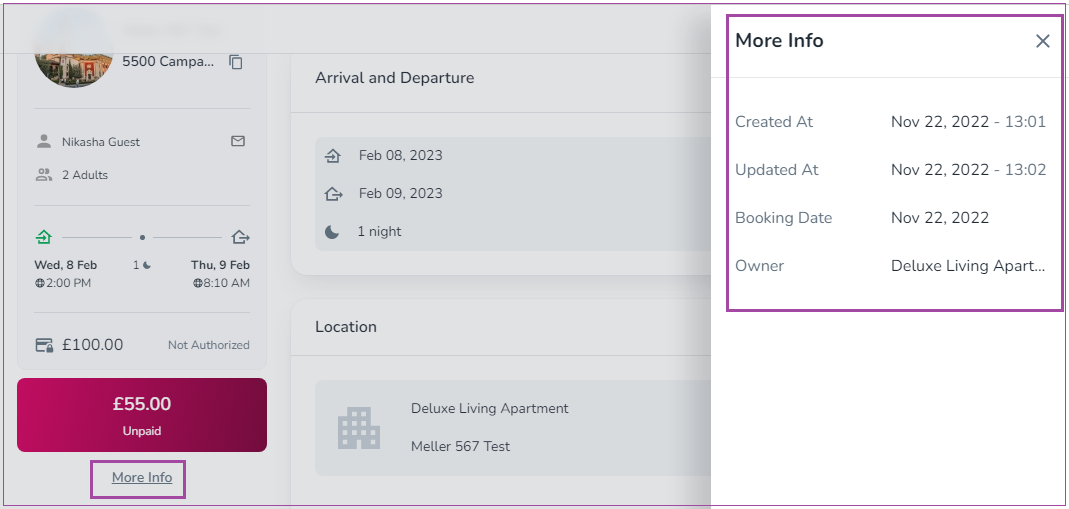 Get organized with our Booking View Page!/4 tabs for Details, Guest, Finance & Operations/Zeevou