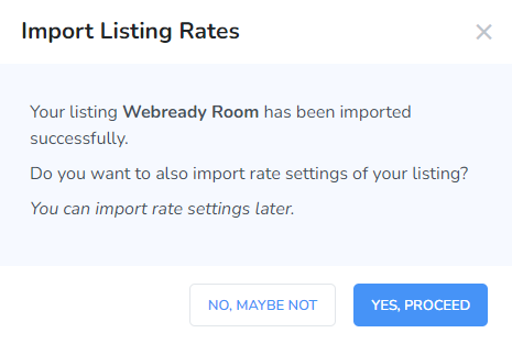 Import Listing Rates