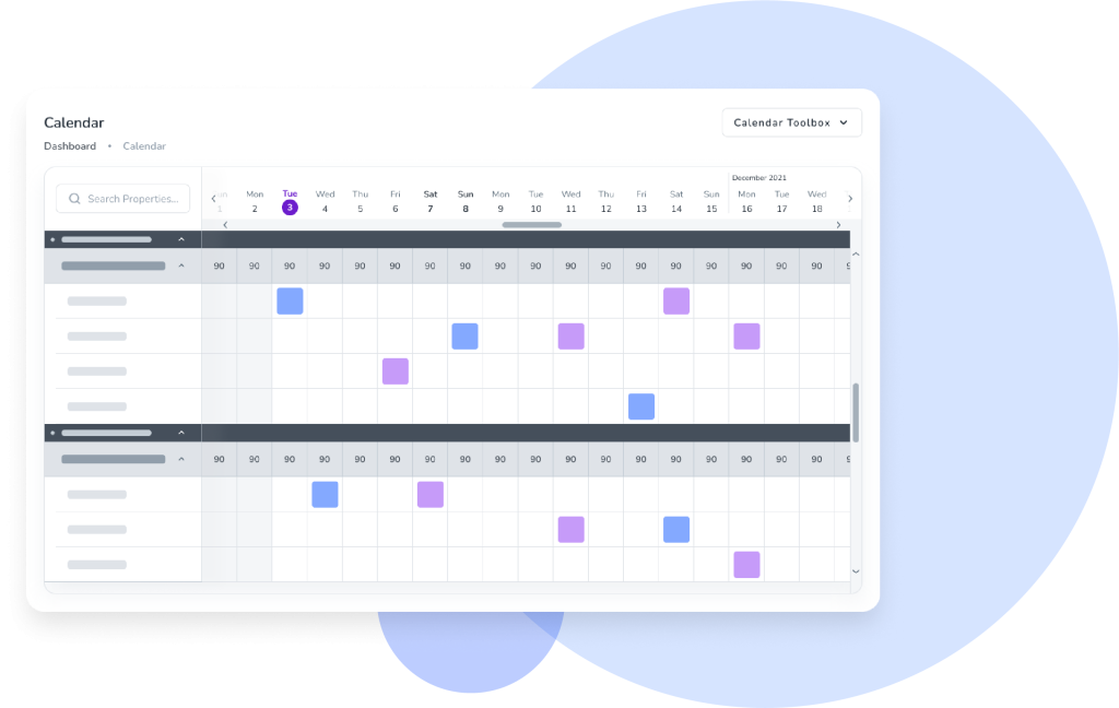 Rates & Availibilities Calendar - Use Case - Zeevou