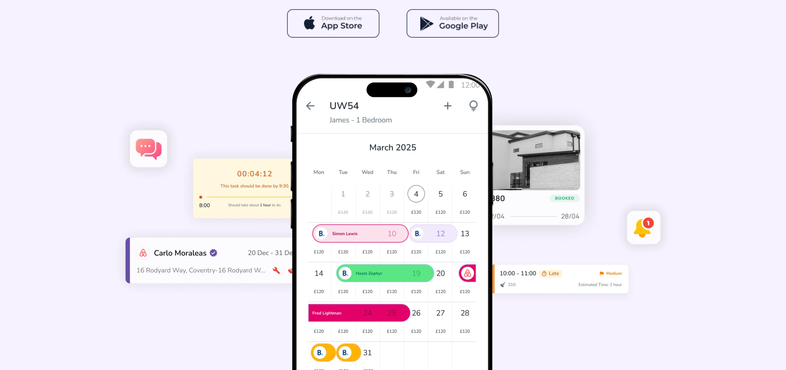 mobile app view