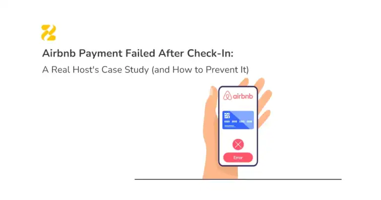 Airbnb Host looking concerned at a laptop after receiving a payment failure notification - Zeevou